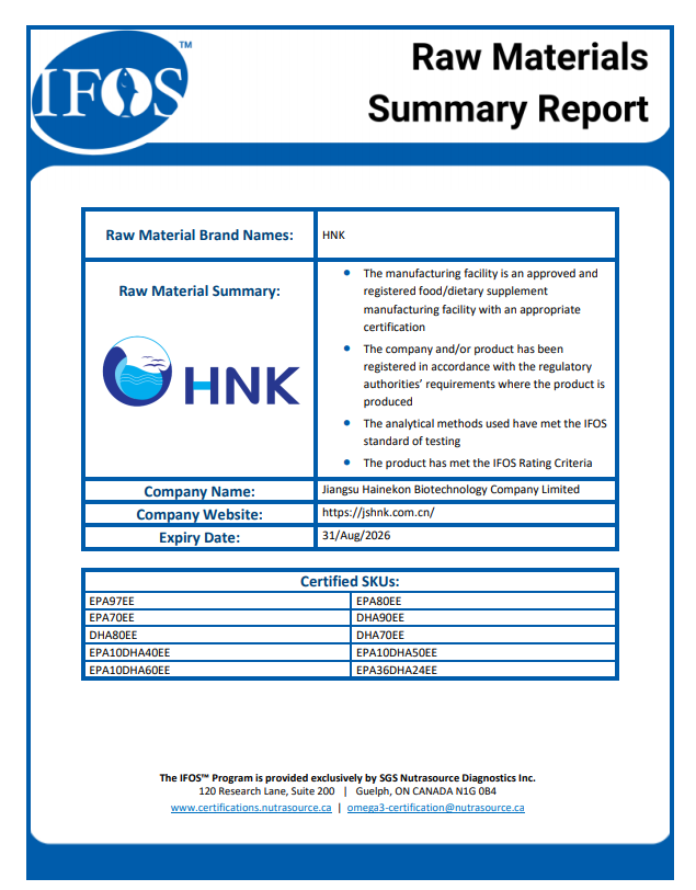 IFOS Raw Materials Certificate HNK 2025_Rev1
